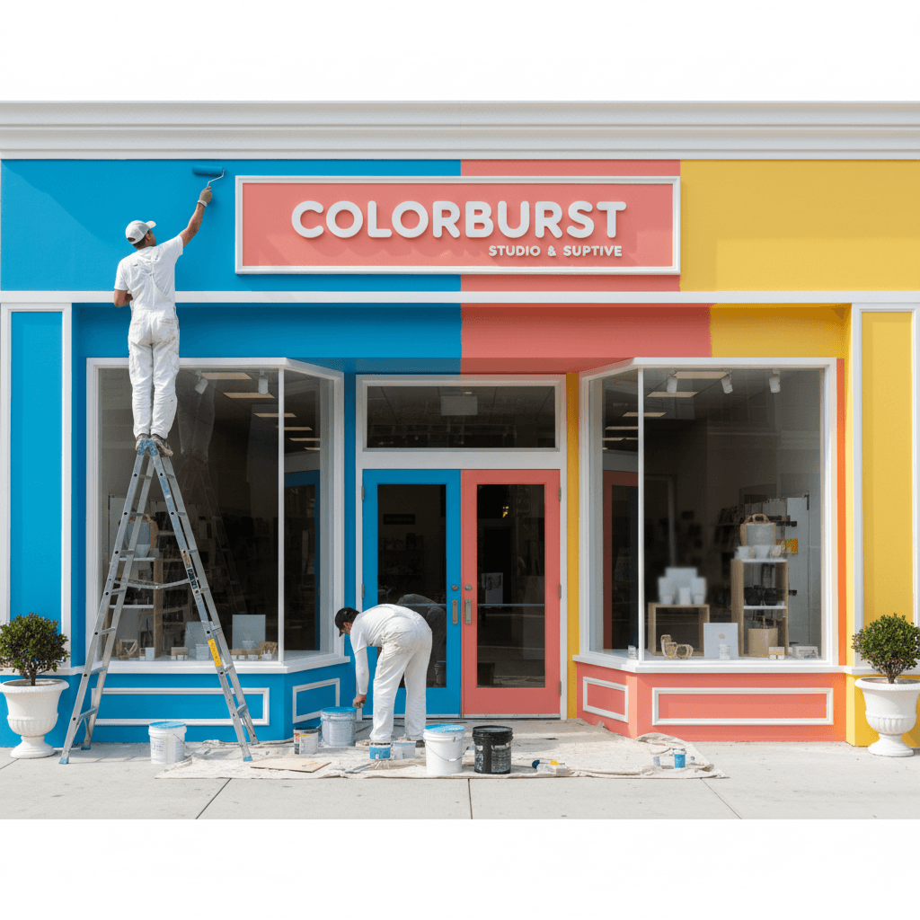 Retail storefront painting project