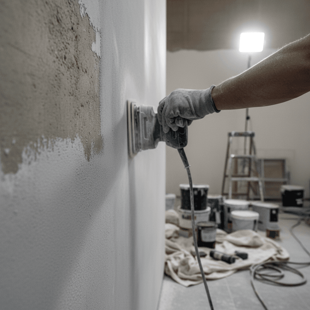 Commercial wall surface preparation