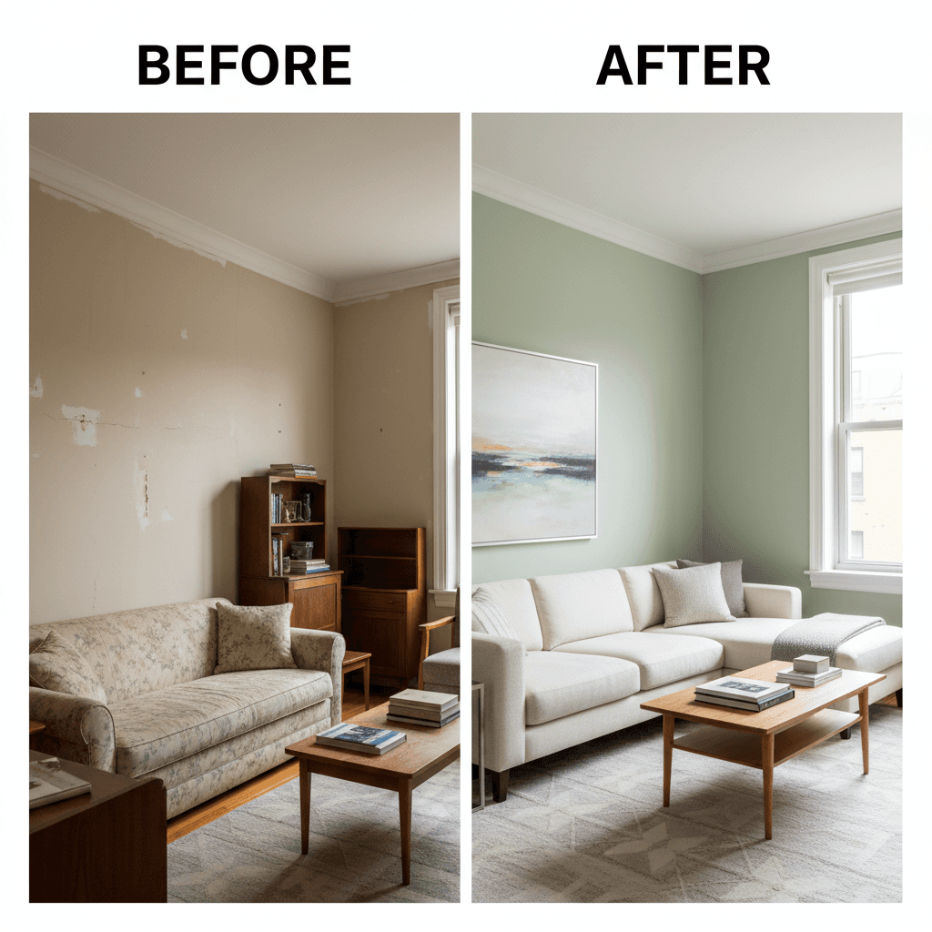 Room transformation with quality painting supplies